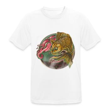 Japanischer Fisch - Männer T-Shirt atmungsaktiv - Weiß - Vorne - AI Model Male 185 dark (185cm)