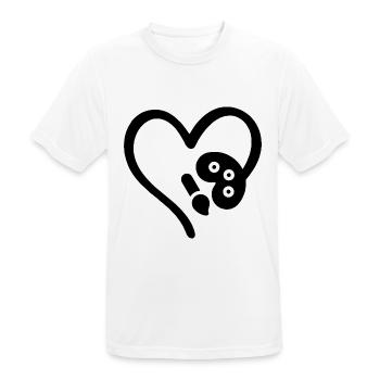 Maler Herz Kunstliebhaber - Männer T-Shirt atmungsaktiv - Weiß - Vorne - AI Model Male 185 dark (185cm)