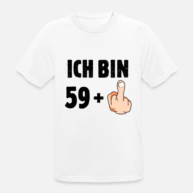 Ich bin 59 plus eins - Männer T-Shirt atmungsaktiv - Weiß
