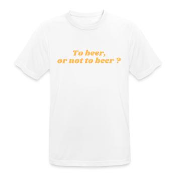 To beer or not to beer - T-shirt respirant Homme - blanc - Devant - AI Model Male 185 dark (185cm)