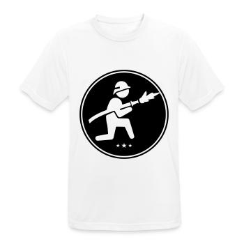 icône du service d'incendie - T-shirt respirant Homme - blanc - Devant - AI Model Male 185 dark (185cm)