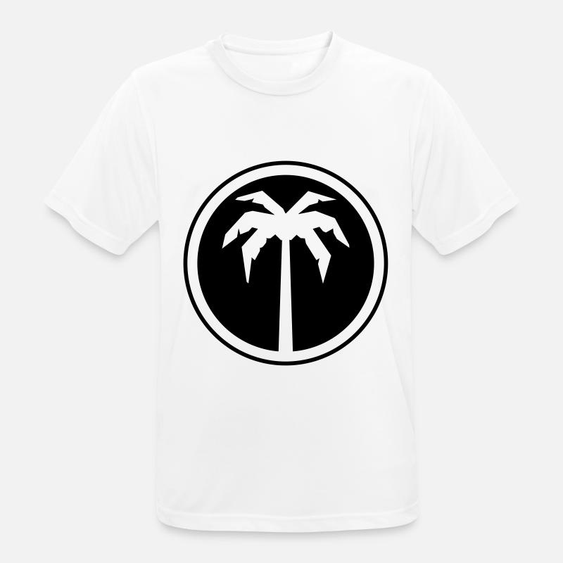 palm tree icon symbol - Men's Breathable T-Shirt - white