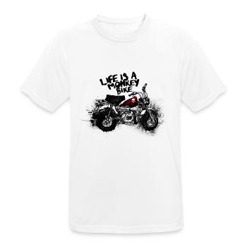 Monkeybike - Men's Breathable T-Shirt - white - Front - AI Model Male 185 dark (185cm)