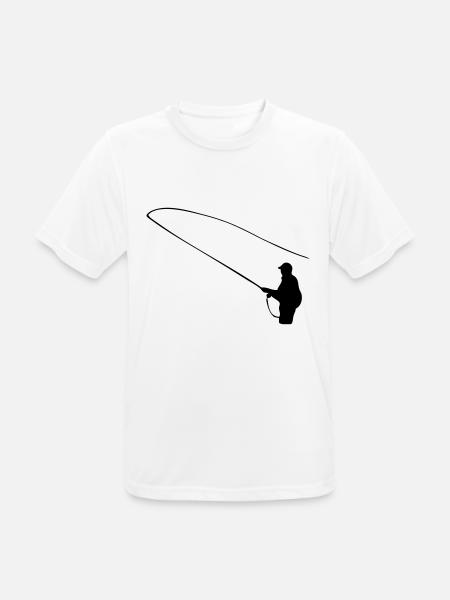 Angler - Männer T-Shirt atmungsaktiv - Weiß