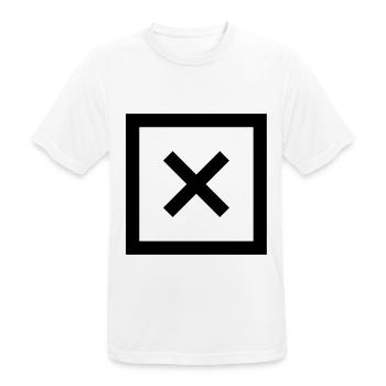 tick cross icon - Men's Breathable T-Shirt - white - Front - AI Model Male 185 dark (185cm)