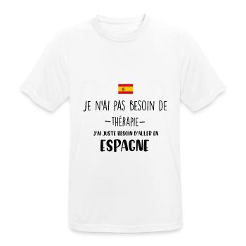 ESPAGNE - T-shirt respirant Homme - blanc - Devant - AI Model Male 185 dark (185cm)