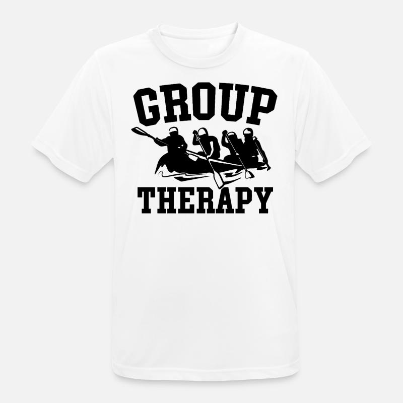 Gruppentherapie Rafting Abenteuer - Männer T-Shirt atmungsaktiv - Weiß