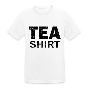 Tea Shirt - Men's Breathable T-Shirt - white - Front - AI Model Male 185 dark (185cm)