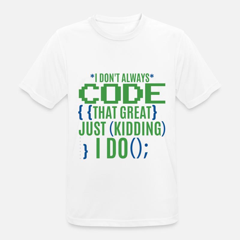 Funny Coder Programmer IT - Men's Breathable T-Shirt - white