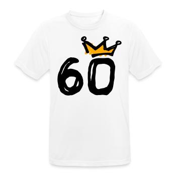 60e anniversaire Krone - T-shirt respirant Homme - blanc - Devant - AI Model Male 185 dark (185cm)