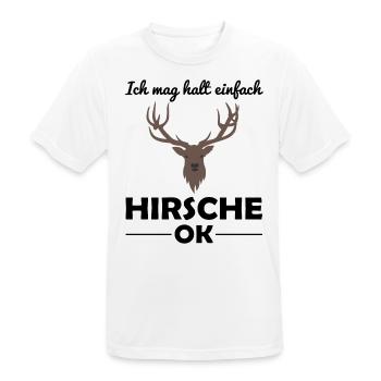 Hirsch Waldtiere Tierliebhaber Spruch Geschenk - Männer T-Shirt atmungsaktiv - Weiß - Vorne - AI Model Male 185 dark (185cm)