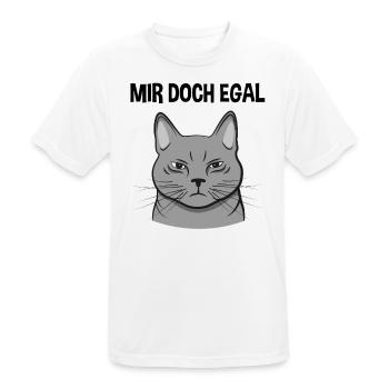 Katze Freches Kätzchen Lustiger Spruch Geschenk - Männer T-Shirt atmungsaktiv - Weiß - Vorne - AI Model Male 185 dark (185cm)