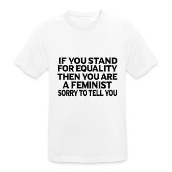 Cadeau féministe féministe féministe - T-shirt respirant Homme - blanc - Devant - AI Model Male 185 dark (185cm)