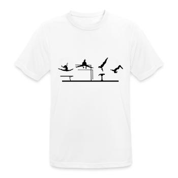 Gymnastics, Gymnast - Men's Breathable T-Shirt - white - Front - AI Model Male 185 dark (185cm)