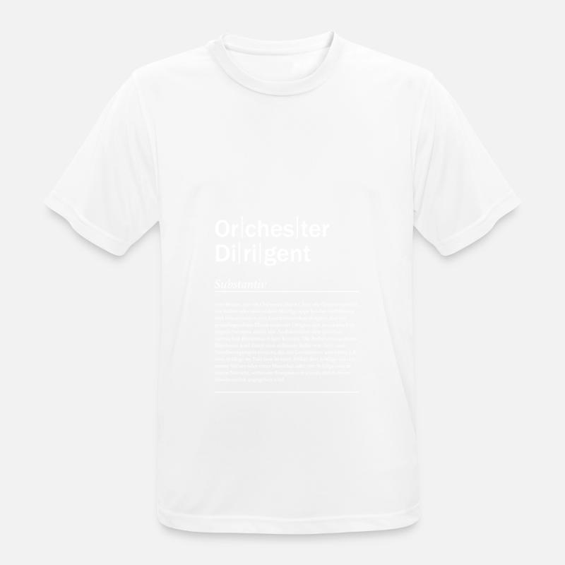 Definition Eines Dirigenten - Orchestra - Männer T-Shirt atmungsaktiv - Weiß