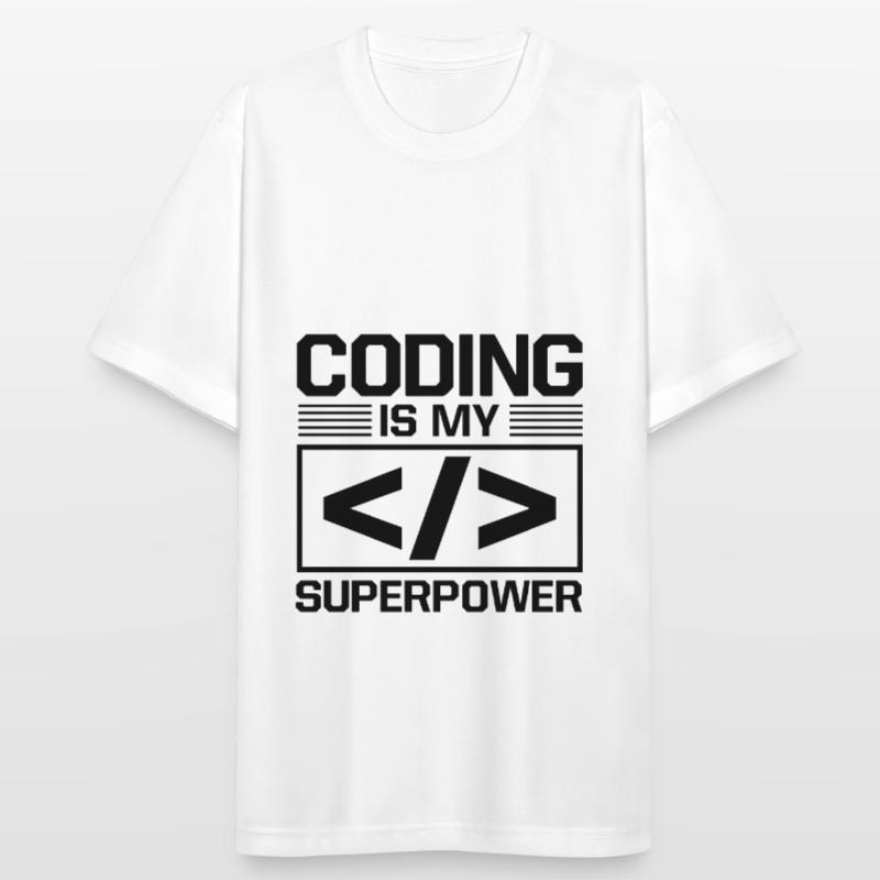 Coding Is My Superpower Programming Coder Computer Männer T-Shirt atmungsaktiv