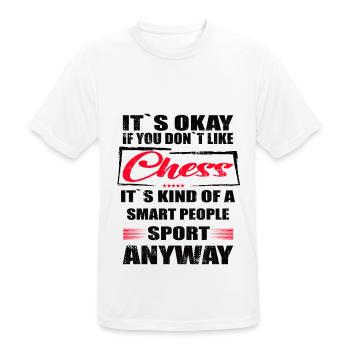 Ce n’est pas grave si vous n’aimez pas les échecs - T-shirt respirant Homme - blanc - Devant - AI Model Male 185 dark (185cm)