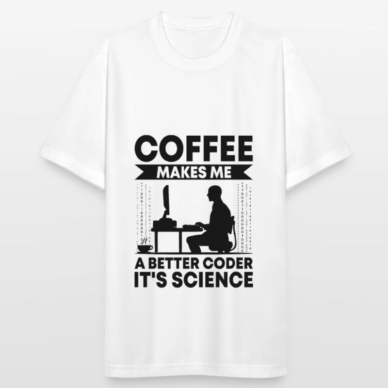 Kaffee-Codierung Programmierer Programmierer Entwickler Nerd Coff Männer T-Shirt atmungsaktiv