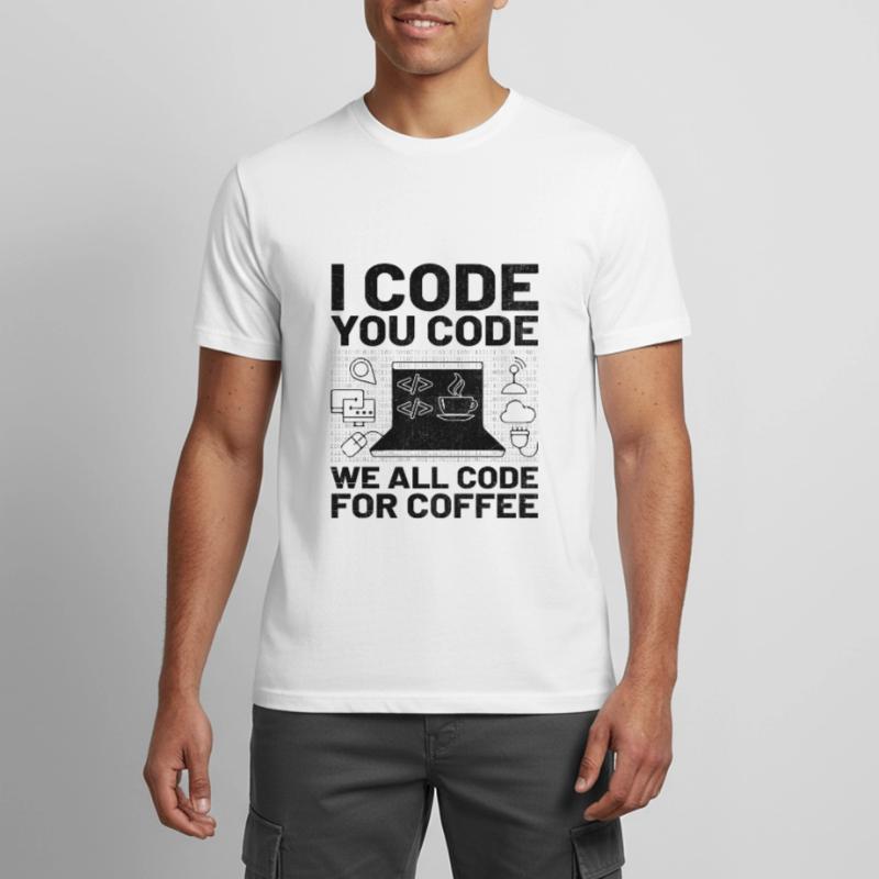 Kaffee-Codierung Programmierer Programmierer Entwickler Nerd Coff Männer T-Shirt atmungsaktiv