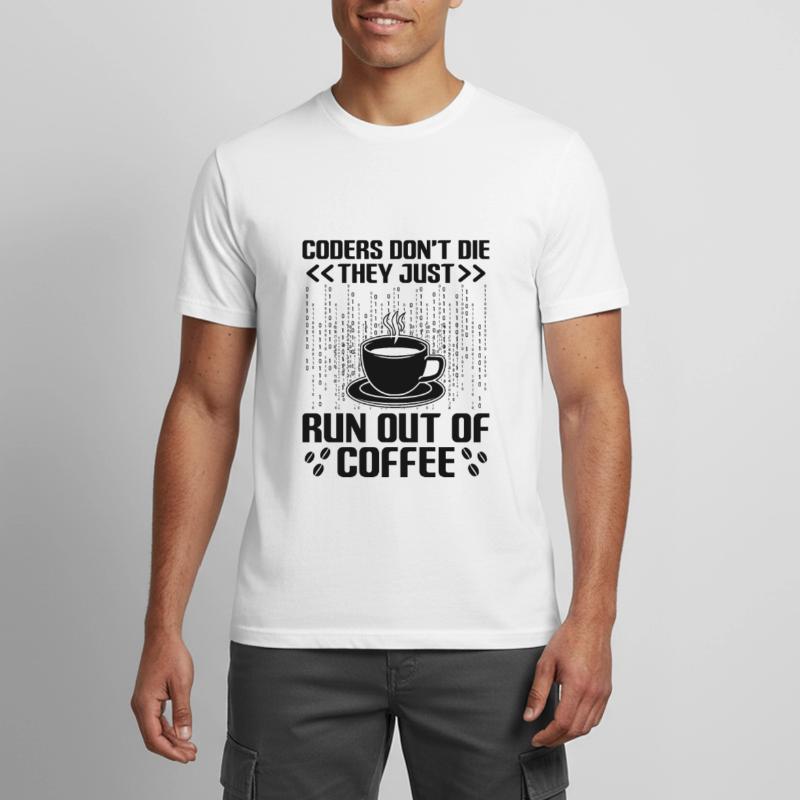 Café Codage Programmeur Codeur Développeur Nerd Coff T-shirt respirant Homme