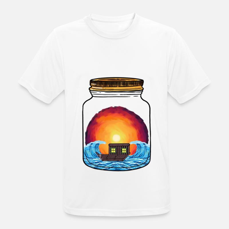 Boot Boote Schiff Schiffe - Männer T-Shirt atmungsaktiv - Weiß