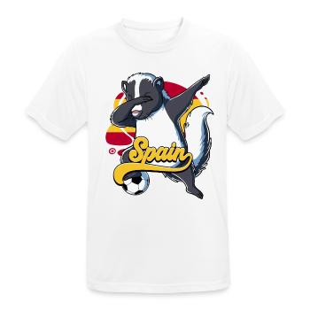 Spanien Fußball - Männer T-Shirt atmungsaktiv - Weiß - Vorne - AI Model Male 185 dark (185cm)