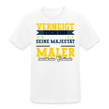 Maler - Männer T-Shirt atmungsaktiv - Weiß - Vorne - AI Model Male 185 dark (185cm)