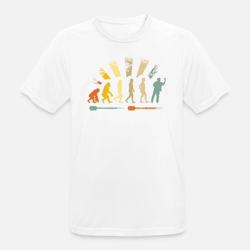 Darts Player Evolution Dartboard - Men's Breathable T-Shirt - white