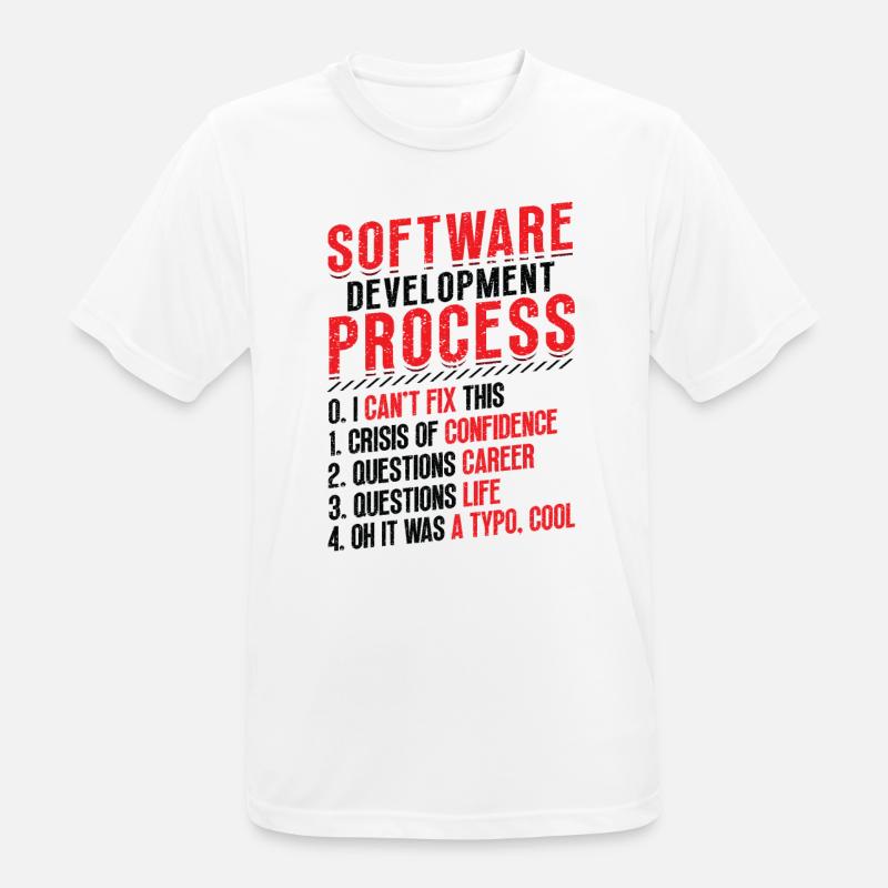 Software development process, programming - Men's Breathable T-Shirt - white