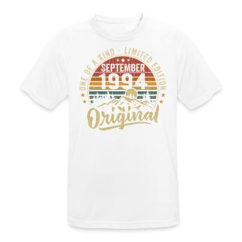 Geburtstag September 1994 - geboren im September 1994 - Männer T-Shirt atmungsaktiv - Weiß - Vorne - AI Model Male 185 dark (185cm)