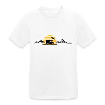 CAMPER BUS RV voiture soleil - T-shirt respirant Homme - blanc - Devant - AI Model Male 185 dark (185cm)