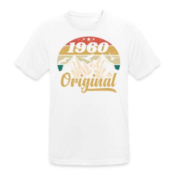 Original 1960er Jahre Vintage Geburtstagsgeschenk 1960er Jahre - Männer T-Shirt atmungsaktiv - Weiß - Vorne - AI Model Male 185 dark (185cm)