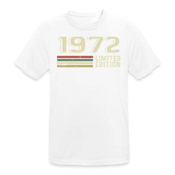 Born in 1972 Birthday 1972 Vintage 1972 - Men's Breathable T-Shirt - white - Front - AI Model Male 185 dark (185cm)