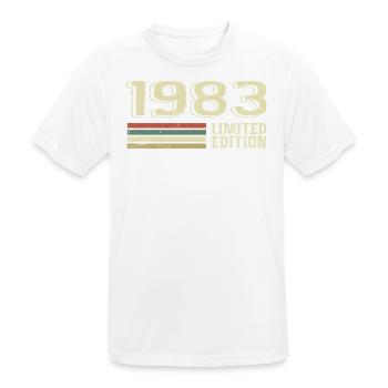 Jahrgang 1983 Geburtstag 1983 Jahrgang 1983 - Männer T-Shirt atmungsaktiv - Weiß - Vorne - AI Model Male 185 dark (185cm)