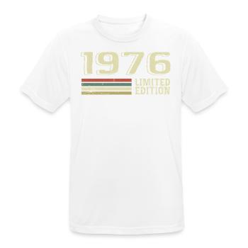 Jahrgang 1976 Geburtstag 1976 Jahrgang 1976 - Männer T-Shirt atmungsaktiv - Weiß - Vorne - AI Model Male 185 dark (185cm)