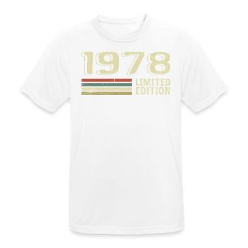 Jahrgang 1978 Geburtstag 1978 Jahrgang 1978 - Männer T-Shirt atmungsaktiv - Weiß - Vorne - AI Model Male 185 dark (185cm)