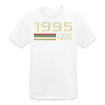 Born in 1995 Birthday 1995 Vintage 1995 - Men's Breathable T-Shirt - white - Front - AI Model Male 185 dark (185cm)