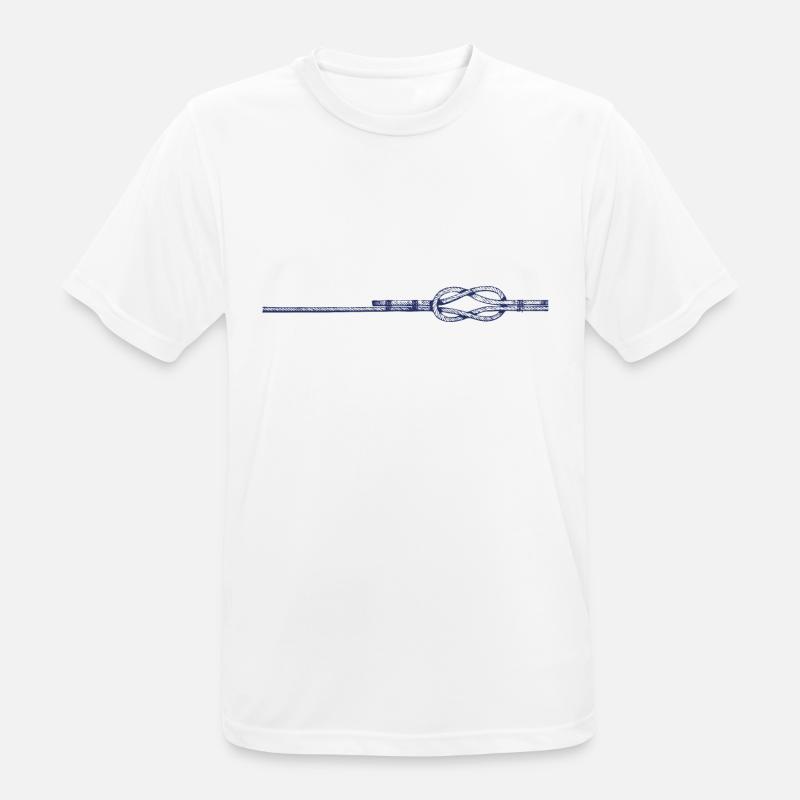 Kreuzknoten - Männer T-Shirt atmungsaktiv - Weiß