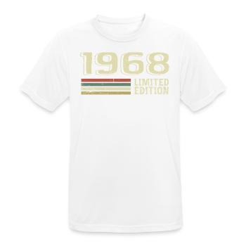 Jahrgang 1968 Geburtstag 1968 Jahrgang 1968 - Männer T-Shirt atmungsaktiv - Weiß - Vorne - AI Model Male 185 dark (185cm)