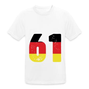 61 Numéro Jersey Allemagne - T-shirt respirant Homme - blanc - Devant - AI Model Male 185 dark (185cm)