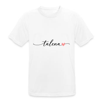 Talena Name Kalligrafie Schrift - Männer T-Shirt atmungsaktiv - Weiß - Vorne - AI Model Male 185 dark (185cm)