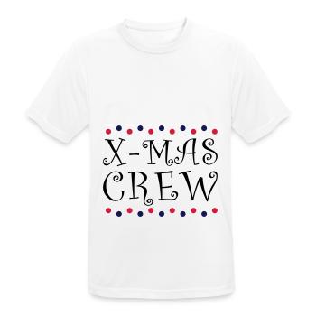 L’équipe de Noël de l’équipe X Mas - T-shirt respirant Homme - blanc - Devant - AI Model Male 185 dark (185cm)