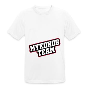 Mykonos Team - Men's Breathable T-Shirt - white - Front - AI Model Male 185 dark (185cm)