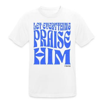 Christianisme Verset Biblique Chrétien - T-shirt respirant Homme - blanc - Devant - AI Model Male 185 dark (185cm)
