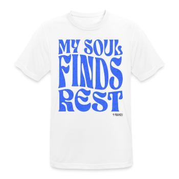 Christianisme Verset Biblique Chrétien - T-shirt respirant Homme - blanc - Devant - AI Model Male 185 dark (185cm)