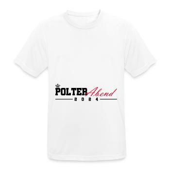 Polterabend 2024 - Männer T-Shirt atmungsaktiv - Weiß - Vorne - AI Model Male 185 dark (185cm)
