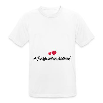Enterrement de vie de garçon coeur - T-shirt respirant Homme - blanc - Devant - AI Model Male 185 dark (185cm)