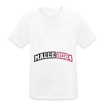 Malle 2024 Palme Mallorca - Männer T-Shirt atmungsaktiv - Weiß - Vorne - AI Model Male 185 dark (185cm)