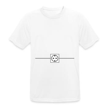 Socket Power Icon Electrician - Men's Breathable T-Shirt - white - Front - AI Model Male 185 dark (185cm)