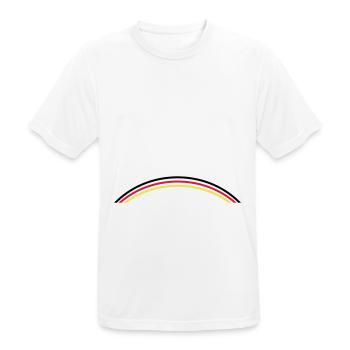 Deutschland Flagge Symbol Linie - Männer T-Shirt atmungsaktiv - Weiß - Vorne - AI Model Male 185 dark (185cm)